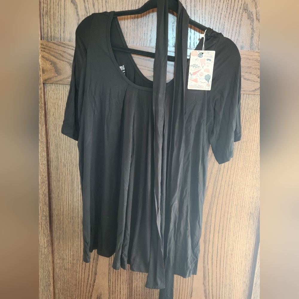 Latched Mama Black Lindi NURSING Top